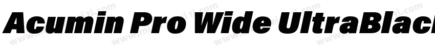 Acumin Pro Wide UltraBlack字体转换